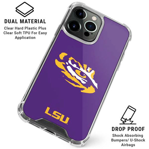 LSU Tiger Eye Logo iPhone 16 Pro Clear Case